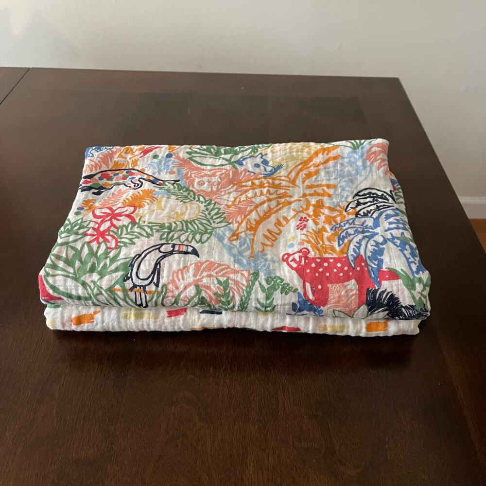 Brooklinen Sprinkles Baby Burp Cloths Set of 2 Cotton Blanket Cute Gift